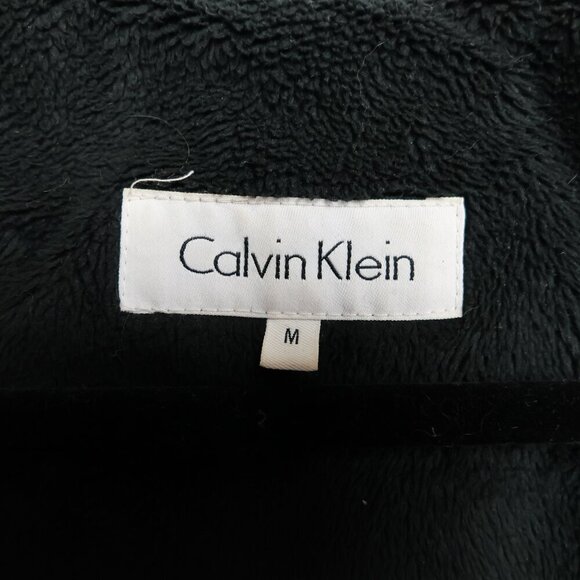 Calvin Klein Faux Fur Hooded Puffer Jacket - Plum - Size Medium - Picture 14 of 16